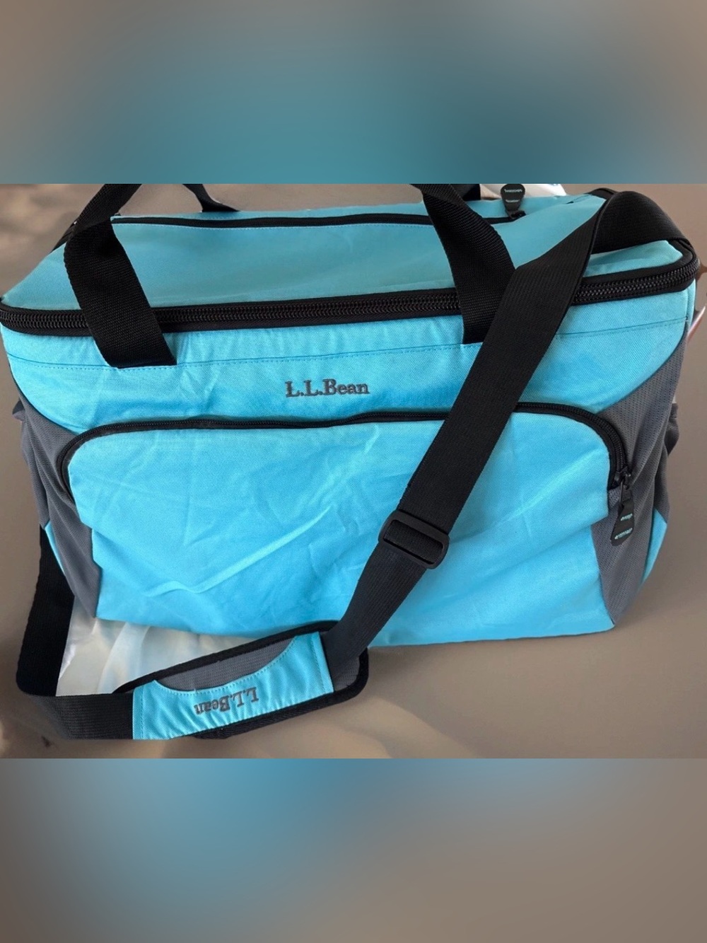 Rare LL Bean XXL Cooler bag 25L Turquoise Shoulder/Handle Straps 36Cans:2 straps